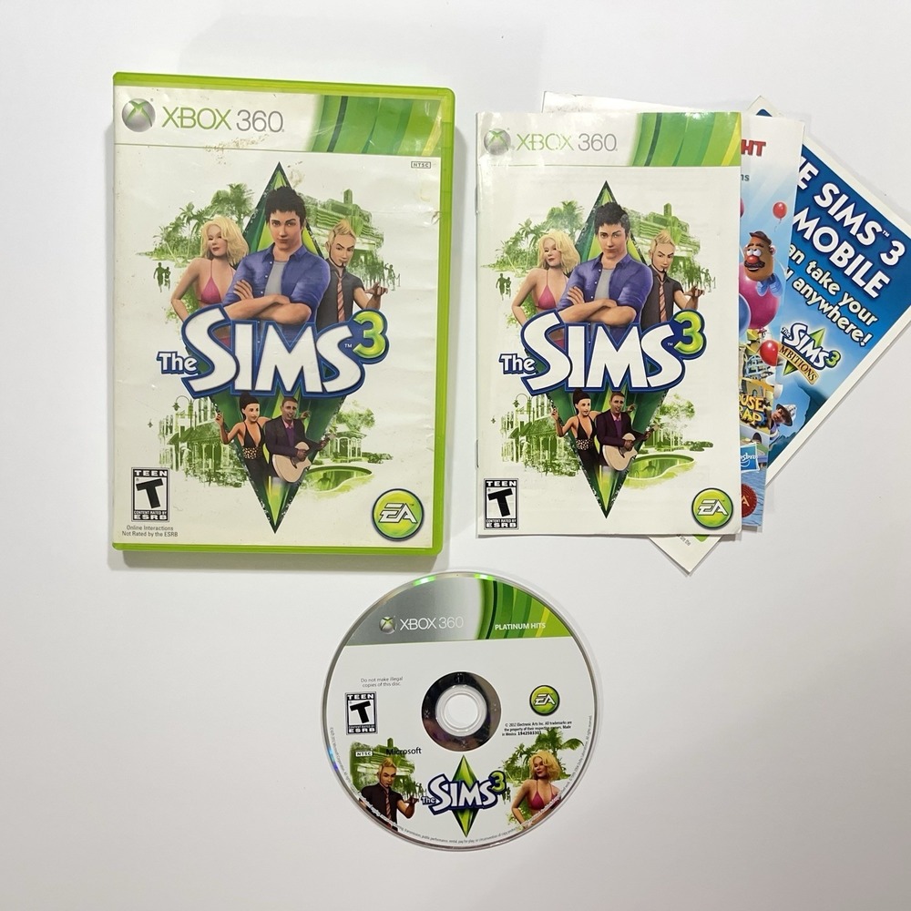 The Sims 3 (Xbox 360, 2010) Complete Tested Working - Free Ship platinum HITS